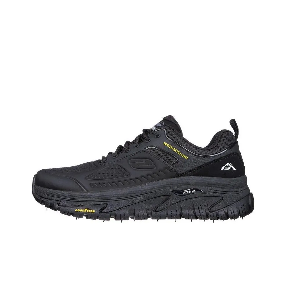 Skechers Relaxed Fit Low Top Trail Running Shoes Men's Black