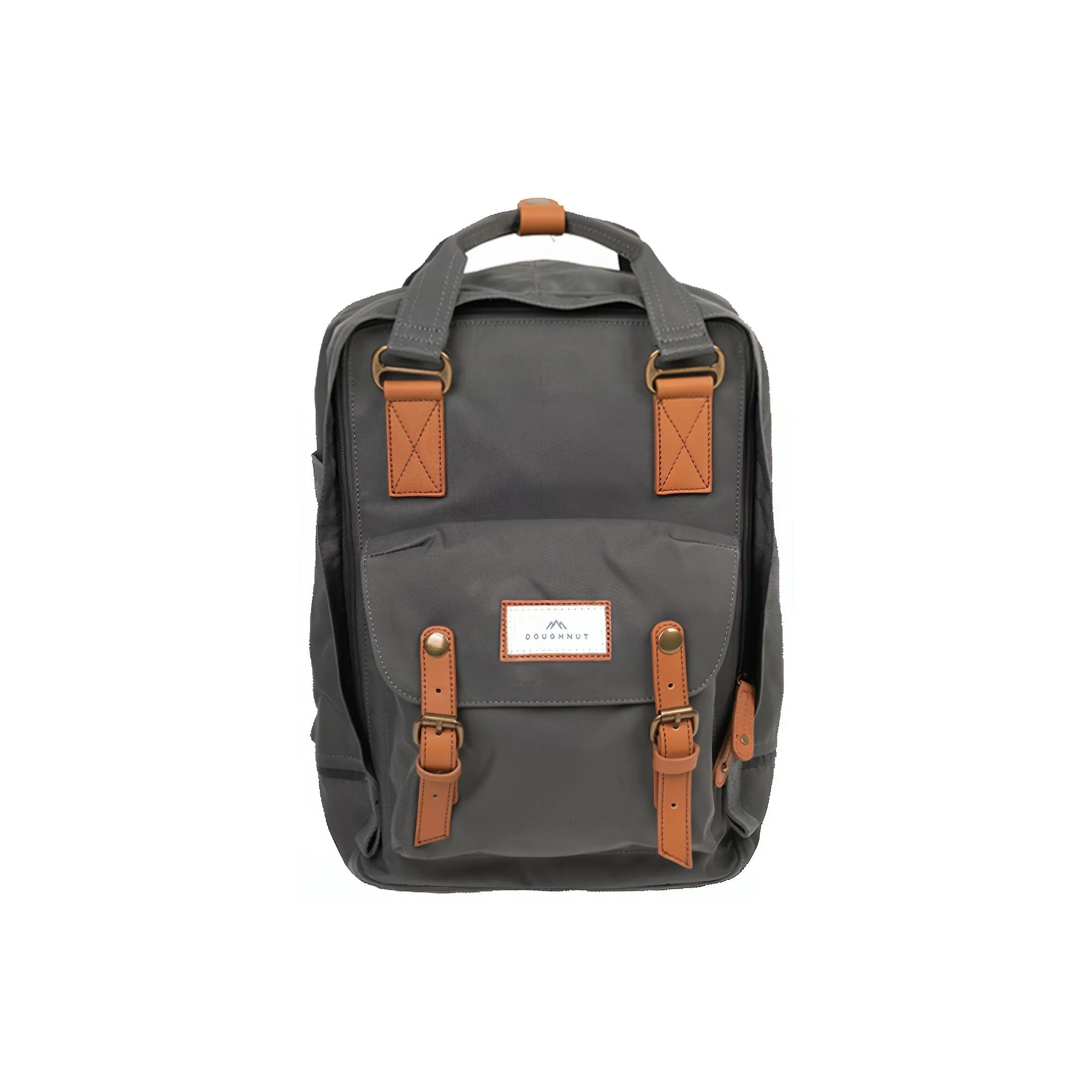 Doughnut Beijing Маленький Ветер SEED Нейлоновая ткань Carry Рюкзак Стандартный Унисекс Угольный серый с карамелью