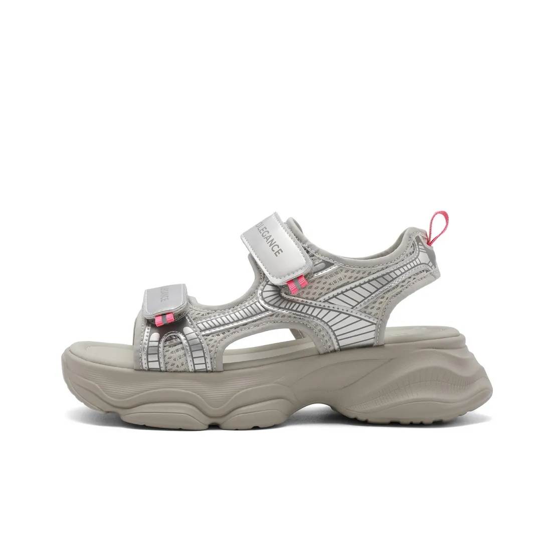 BELLE Пляжные сандалии Женские Серебряные