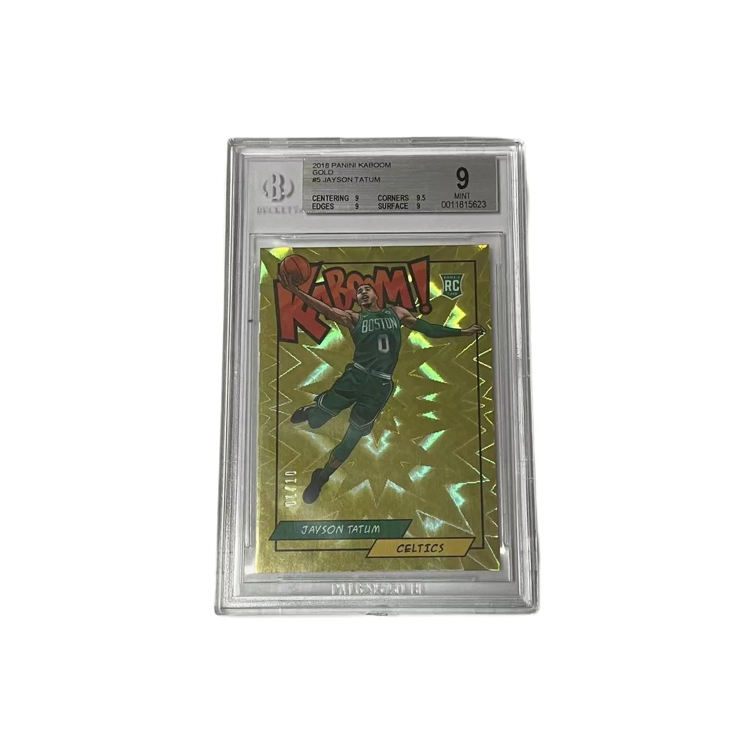PANINI 2018 Tatum, Celtics Kaboom GOLD RC BGS9 01/10 First Edition, Star Card Graded Cards 1 Pc