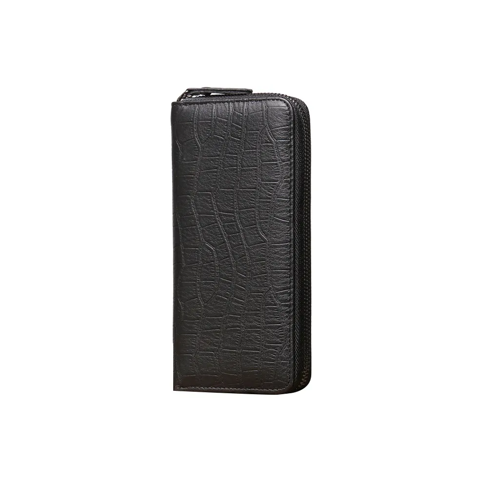 DOSRFINI Кошелек из коровьей кожи маленький мужской черный