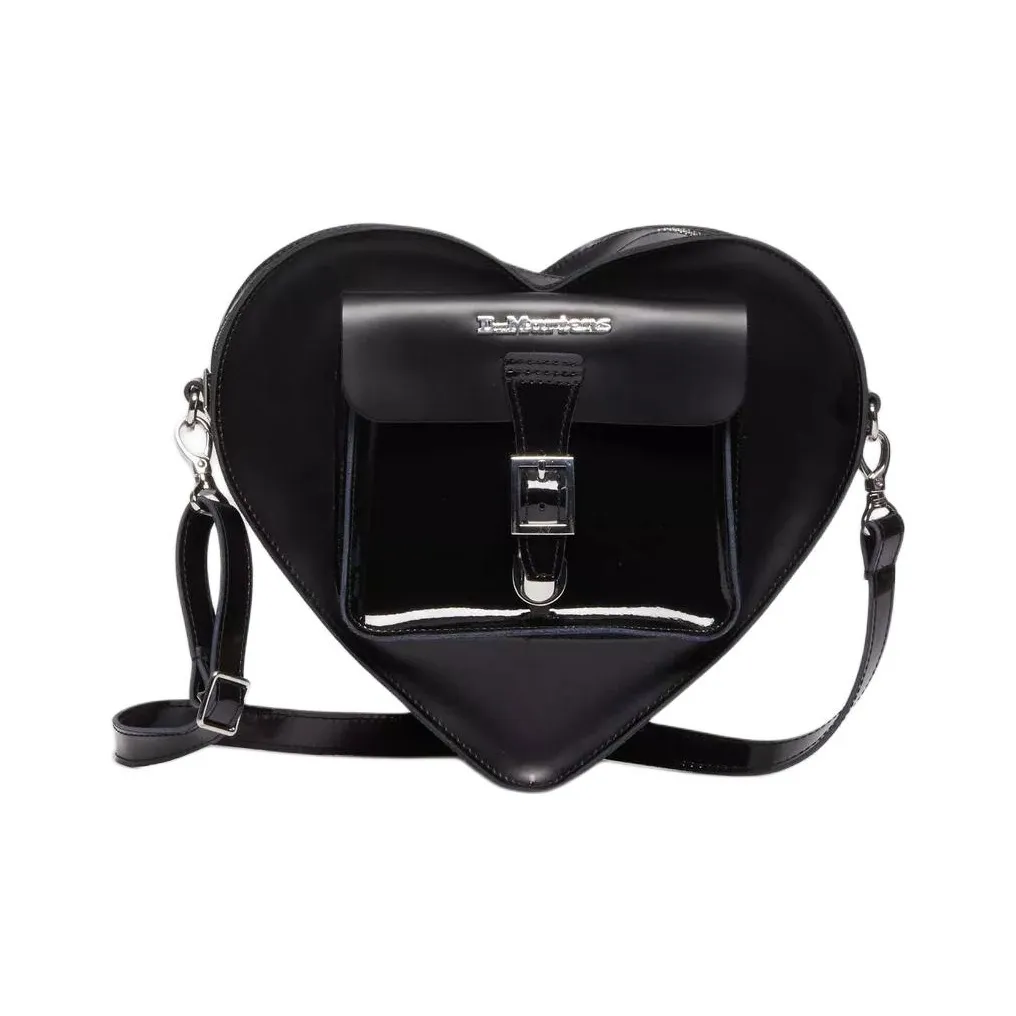 Dr.Martens Smooth Leather Heart Shaped Bag, Backpack, Crossbody Bag, Shoulder Bag Regular Women's Black