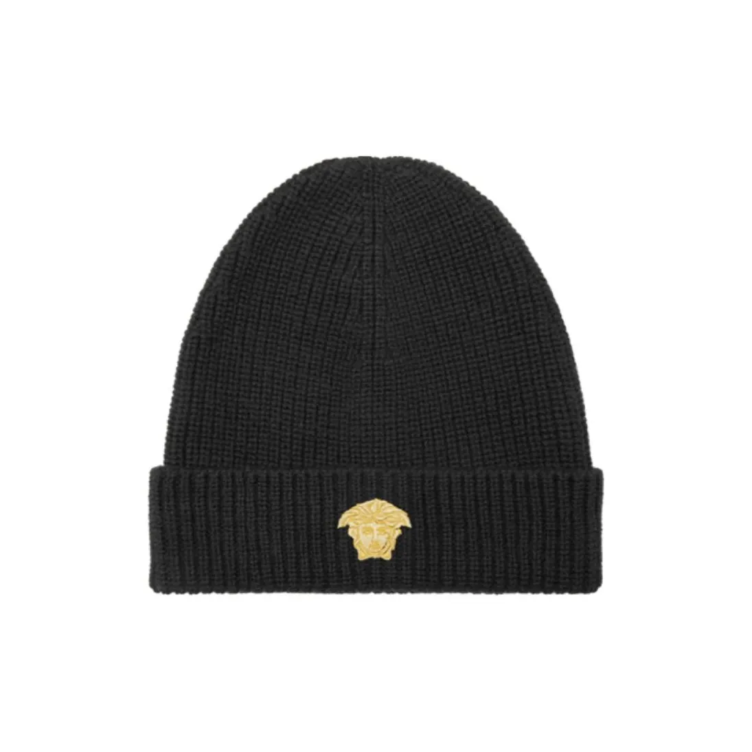 VERSACE Logo Embroidered Knitted Beanie