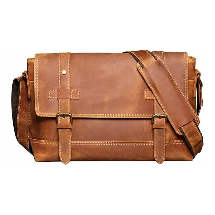 ROSEROOEN Сумка через плечо из натуральной коровьей кожи стандартная унисекс винтажный коричневый