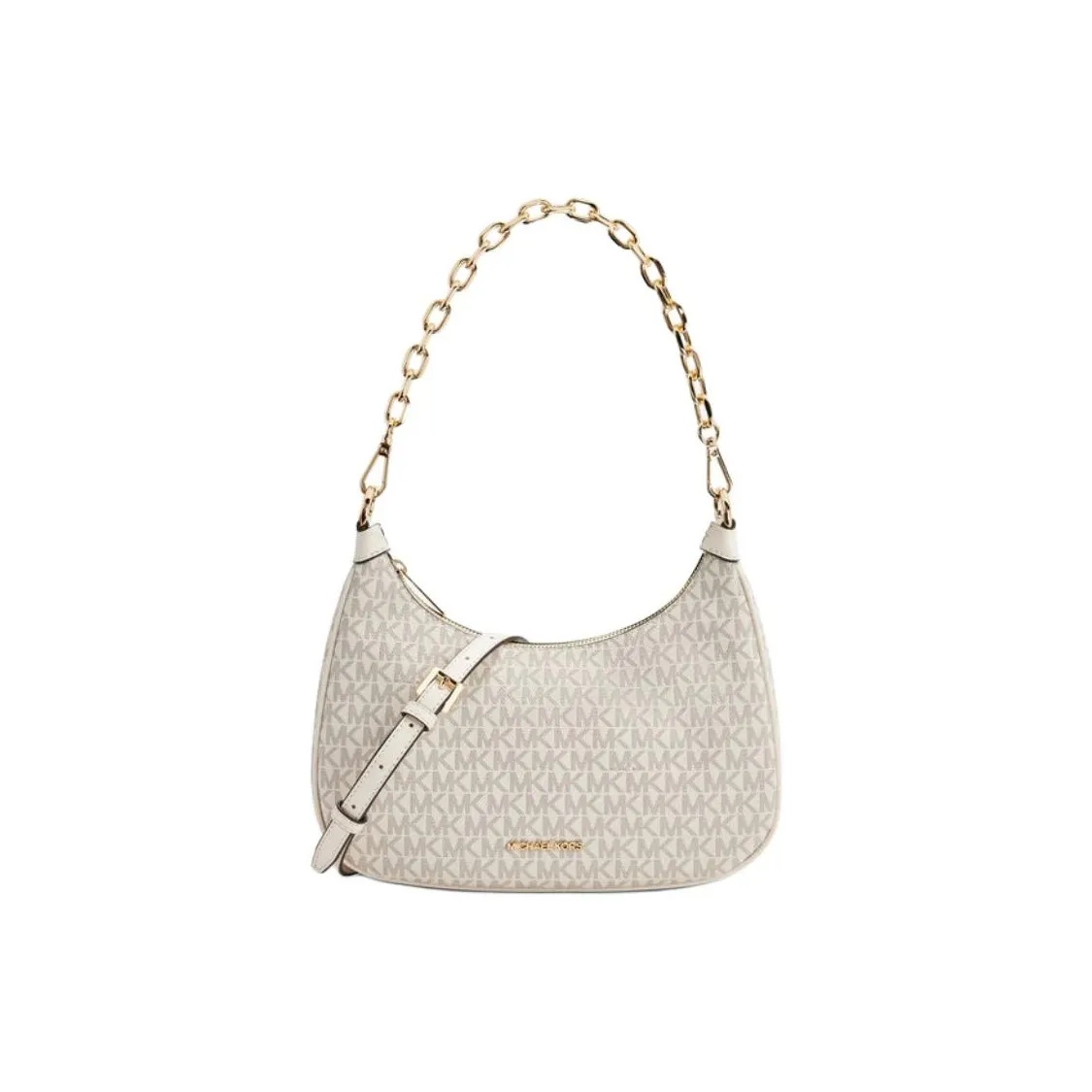 MICHAEL KORS Coated Canvas Handbag Shoulder Bag Women's White & Brown