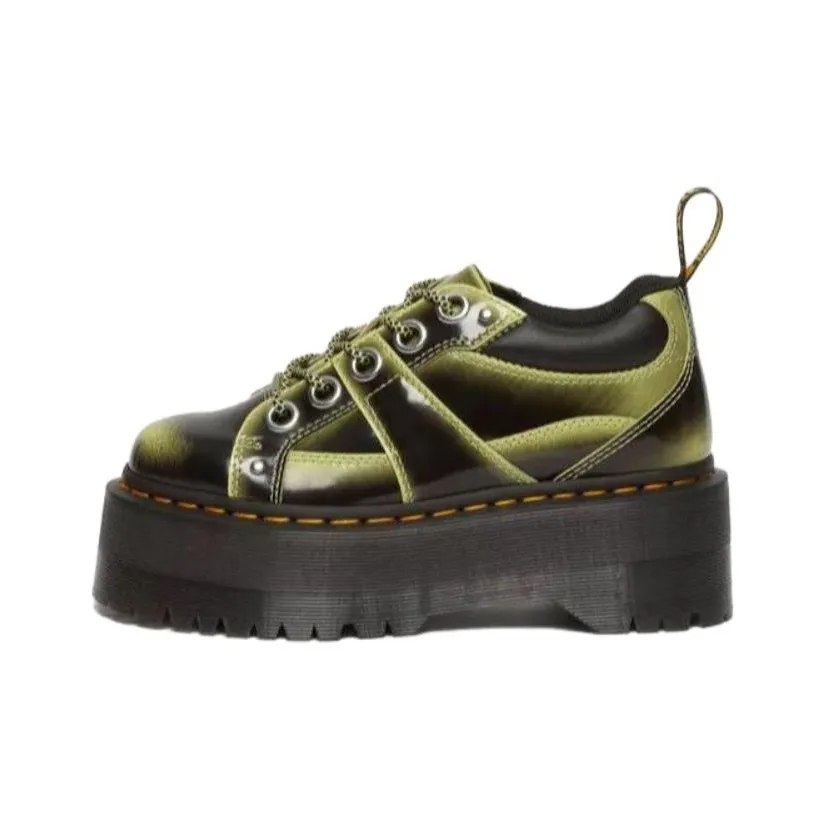 Dr.Martens Support Height Increase Low Top Casual Shoes Women's Black Green