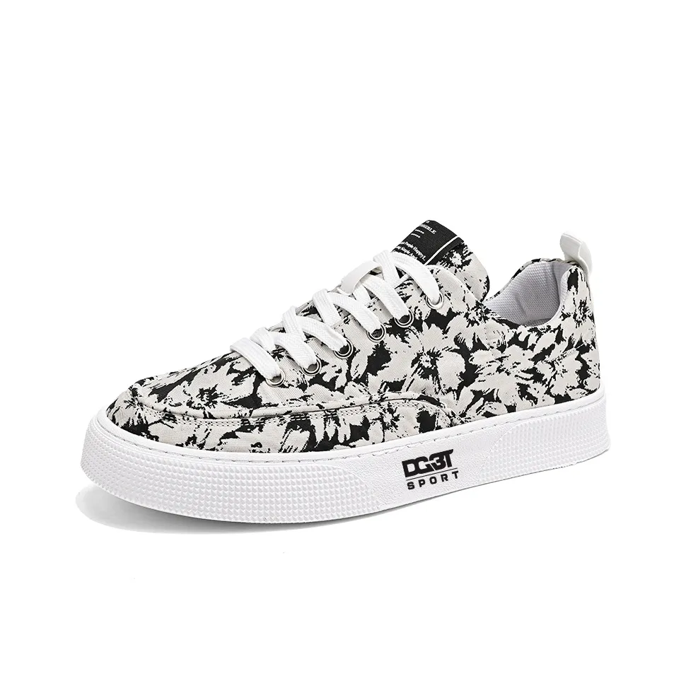 DG3T Anti Slip Wear Resistant Breathable Lightweight Height Increasing Low Top Canvas Shoes Men's