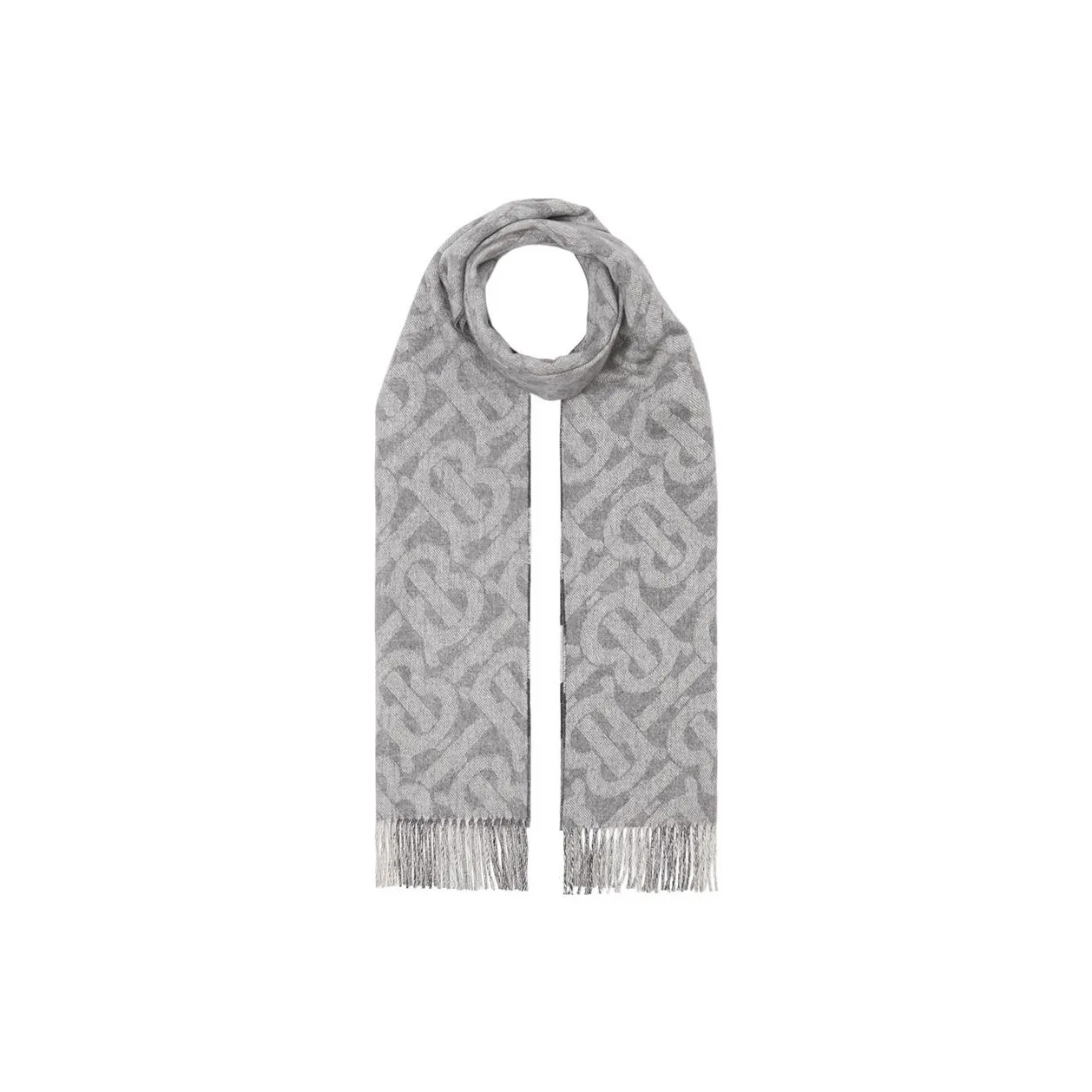 Burberry Check Pattern Fringed Scarf