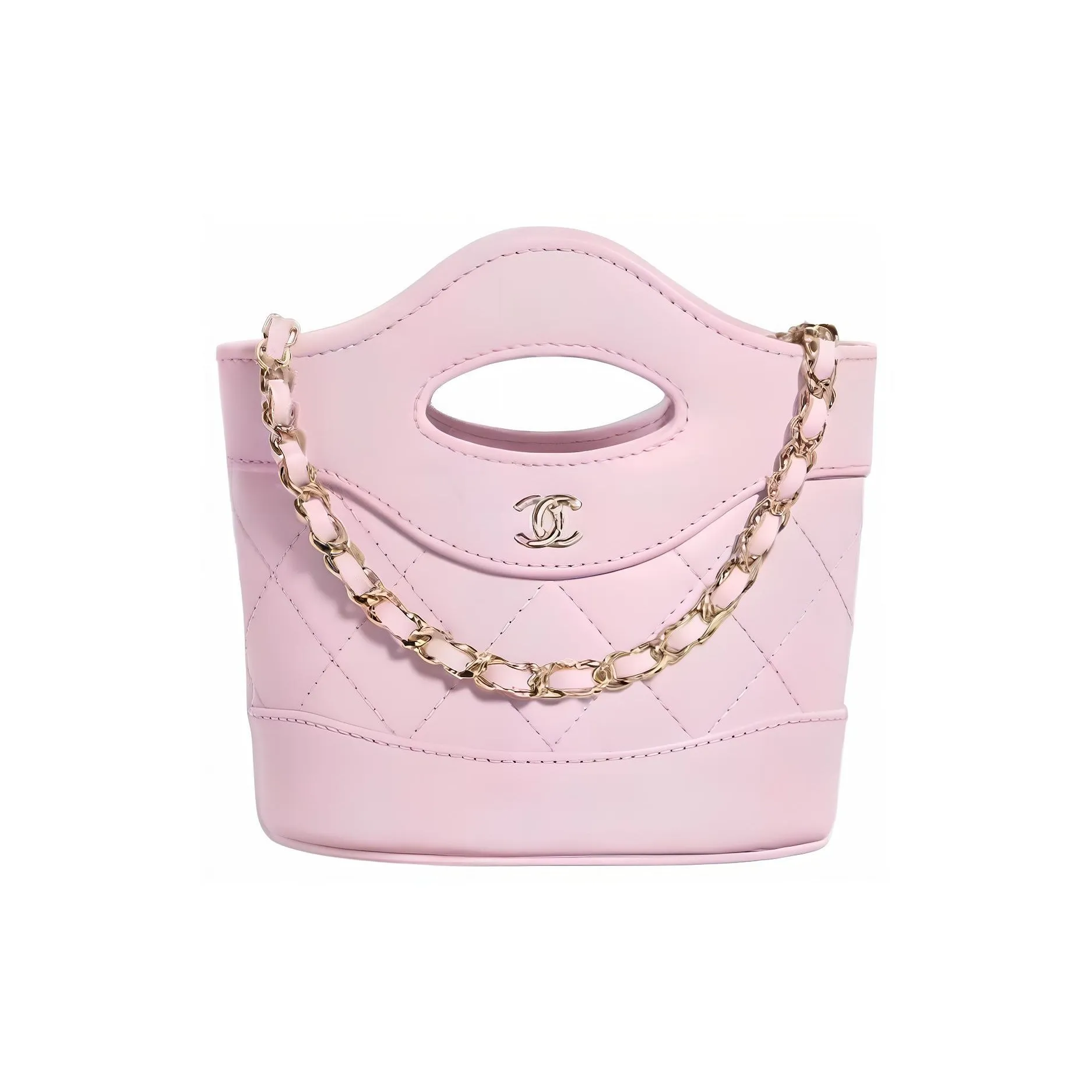 CHANEL Sheepskin French Fries Bucket Bag, Shoulder Bag, Crossbody Bag, Handbag Mini Women's Pink Purple