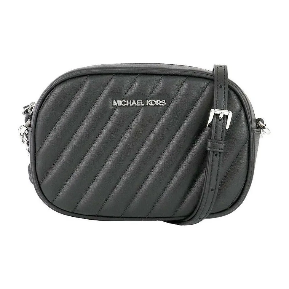MICHAEL KORS Rose Leather Camera Bags Crossbody Bags Small Size Women's Black