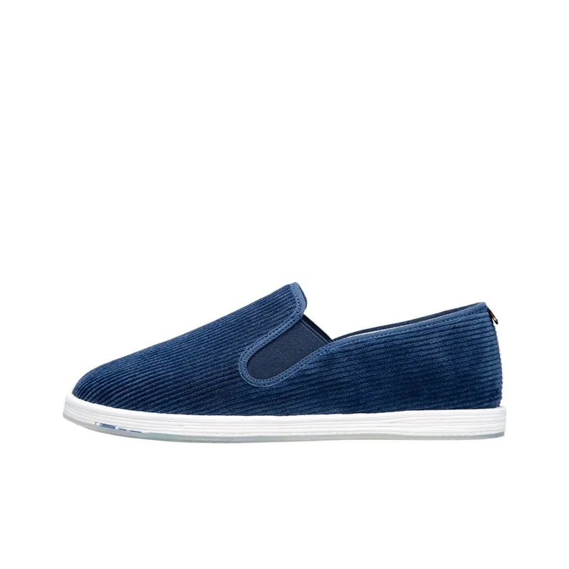 Bian Fumao Men's Casual Shoes Old Beijing Cloth Shoes Slip on Men's Navy Blue