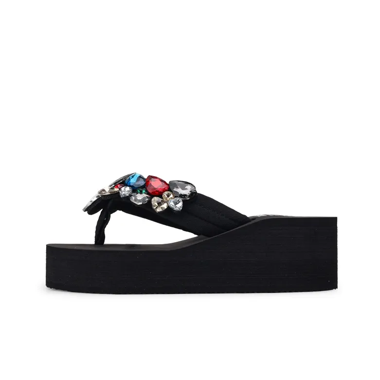 XMISTUO Резиновая подошва стразы тихий устойчивый к абразиву противоскользящий шлепанцы женские