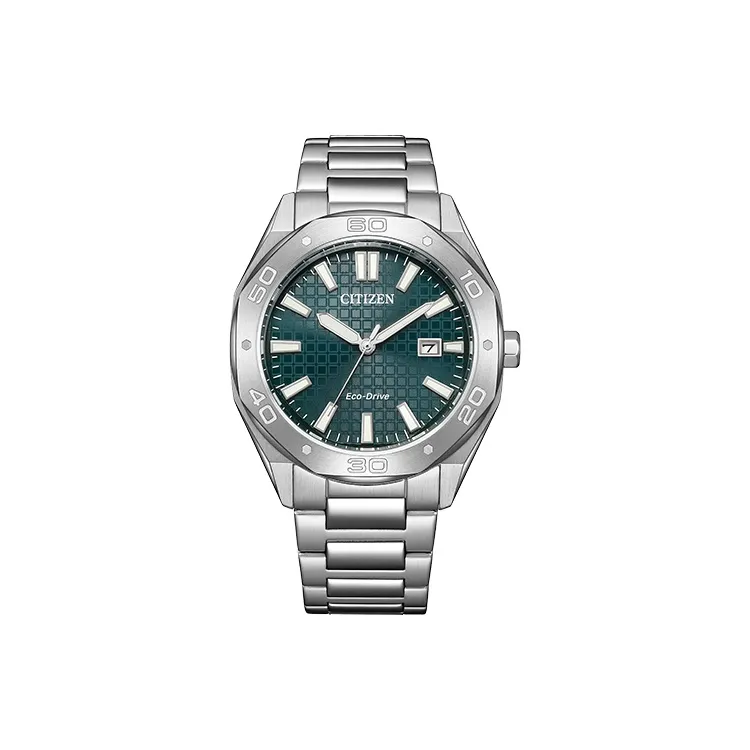 CITIZEN Eco Drive Series Светильник Кварцевый механизм Нержавеющая сталь Ремешок Часы 41 мм Унисекс Зеленый циферблат