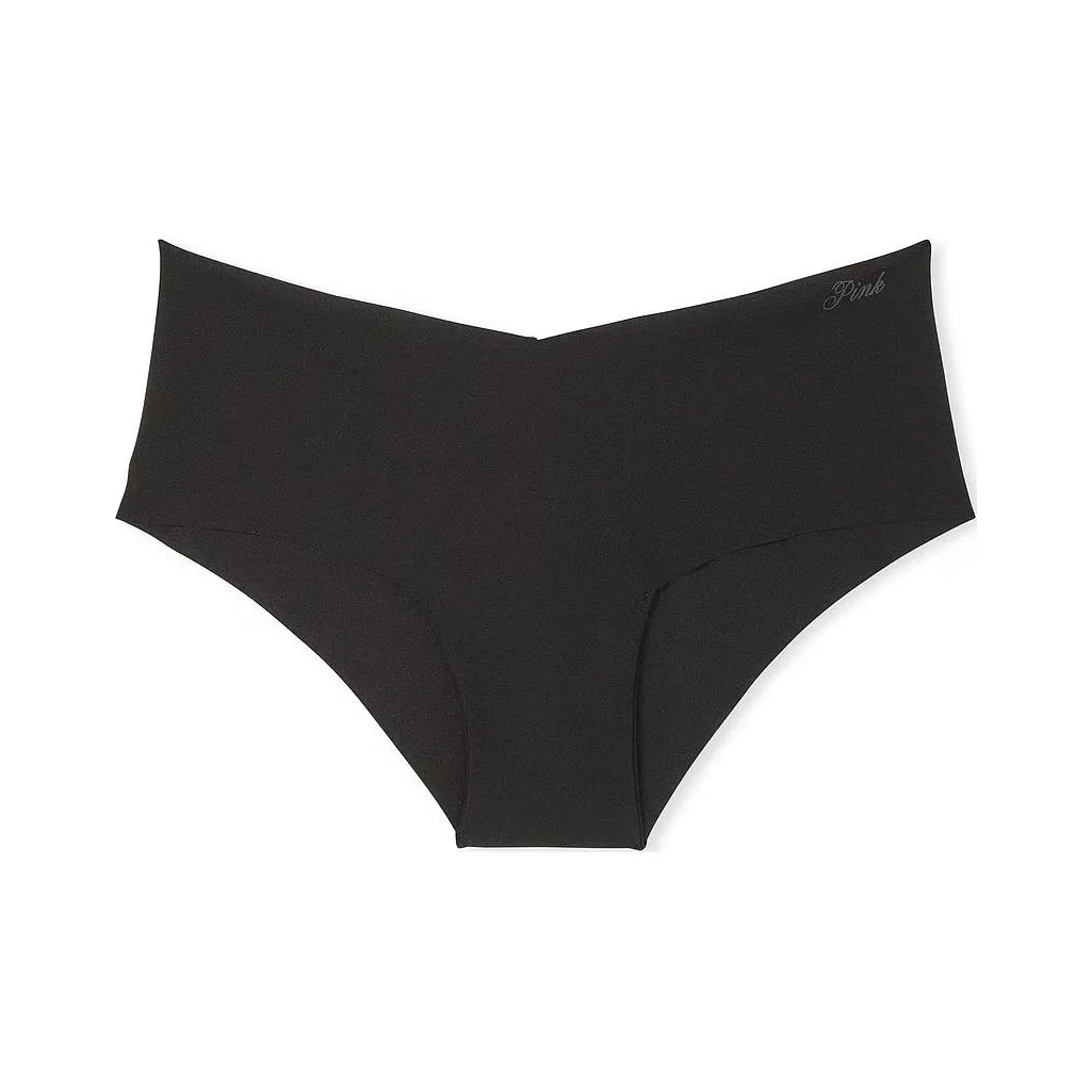 Victoria's Secret PINK NO SHOW CHEEKY PANTY / Pure Black Underpants Women's 1 Pack Pure Black