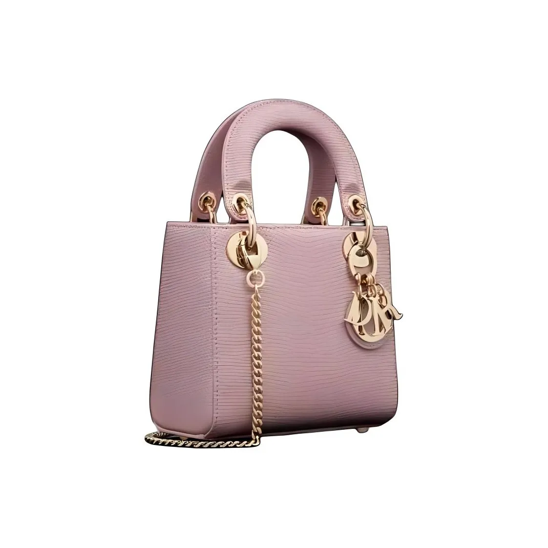 DIOR Lady Dior Lizard Skin Lady Dior Bag, Shoulder Bag, Crossbody Bag, Handbag Mini Women's Begonia Pink