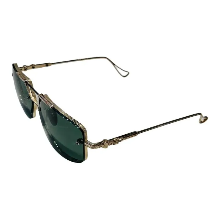 Chrome Hearts Titanium Acetate Aviator Sunglasses Unisex Gold