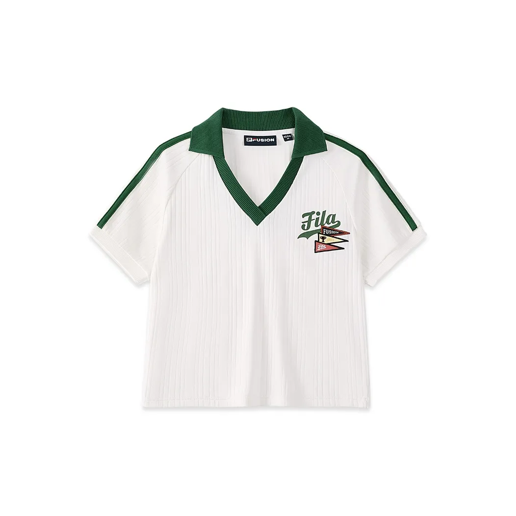 FILA FUSION Polo Shirt Women's Cloud White