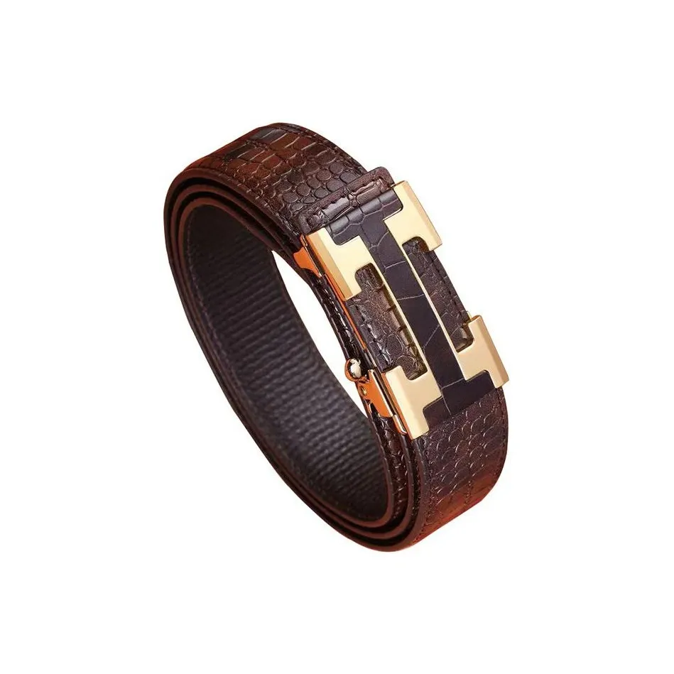 ASTAR HADES Business Comfortable No Button Automatic Buckle H Suit Trouser With Belt Leather Belts Men's Width  3.5cm