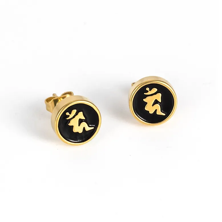 DWCP Титановые и стальные серьги-гвоздики унисекс