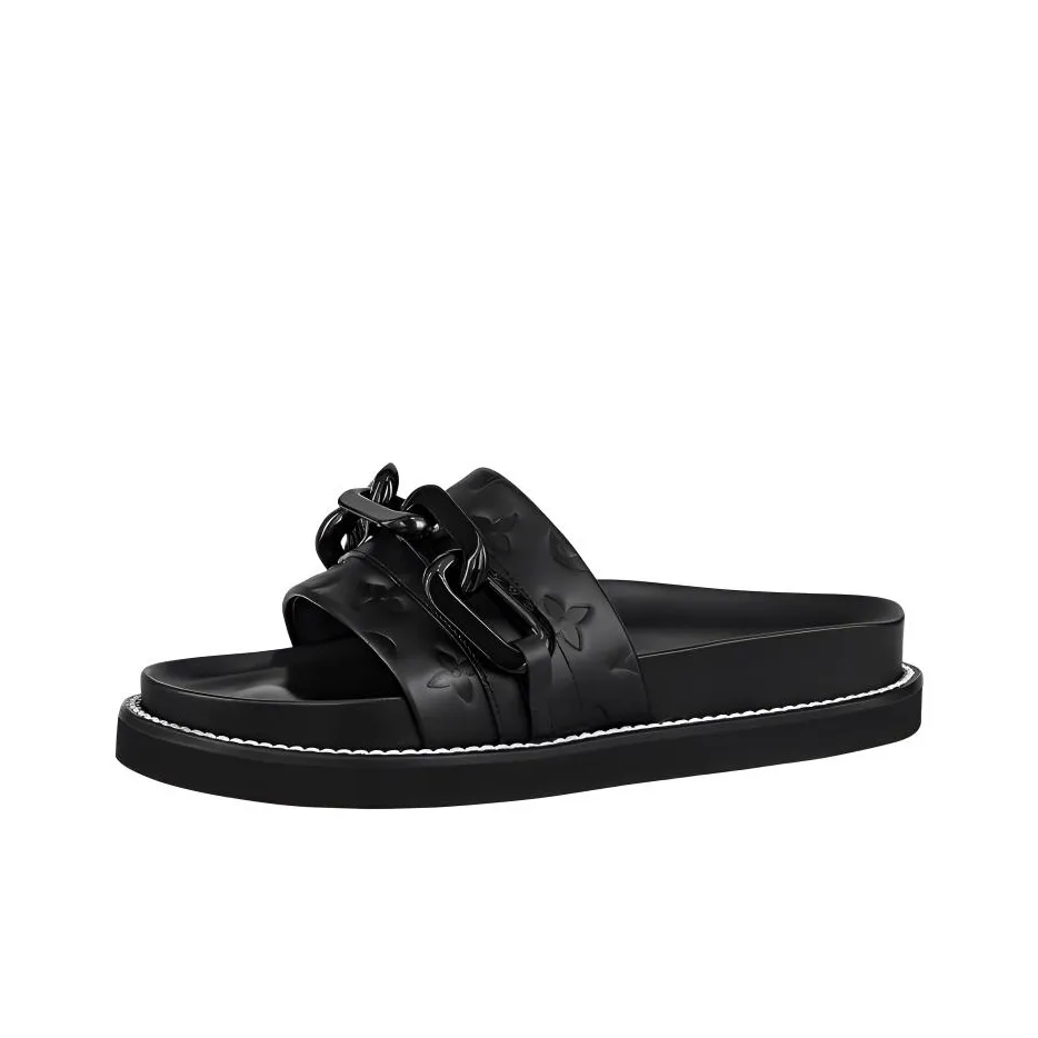 LOUIS VUITTON Sunset Stylish Sandal Women's Black