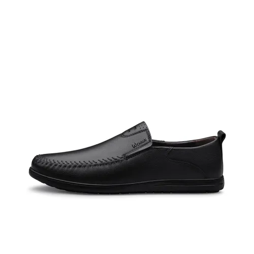 Wen Nai Мужские повседневные туфли Low Top Черные для мужчин