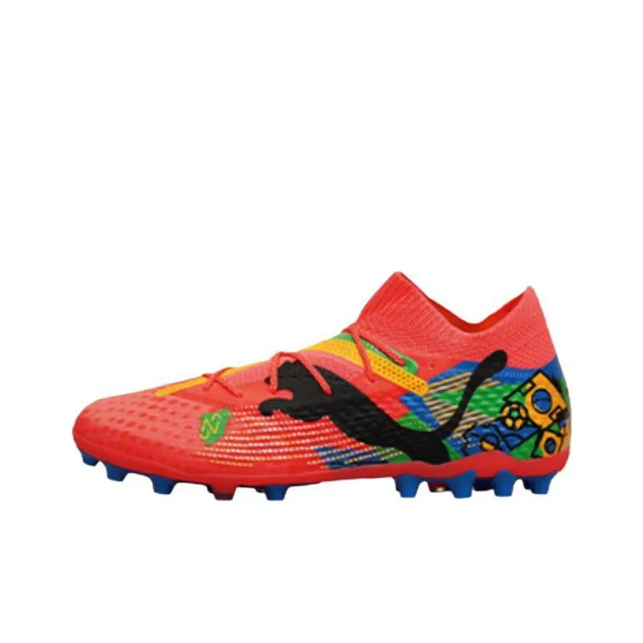 PUMA FUTURE 7 ULTIMATE MG MULTI Ground Твердый грунт искусственные шипы футбольные бутсы унисекс красный