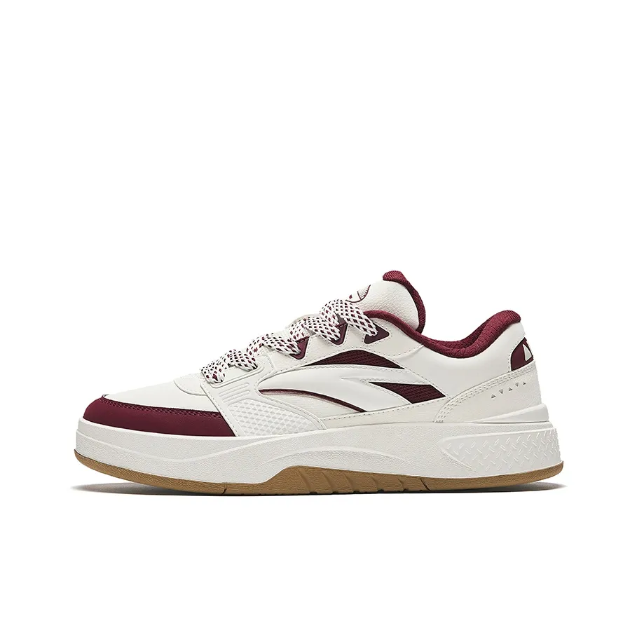Anta Travel Lightweight Height Increasing Low-Top Skateboard Shoes Men's Rose Madder Red