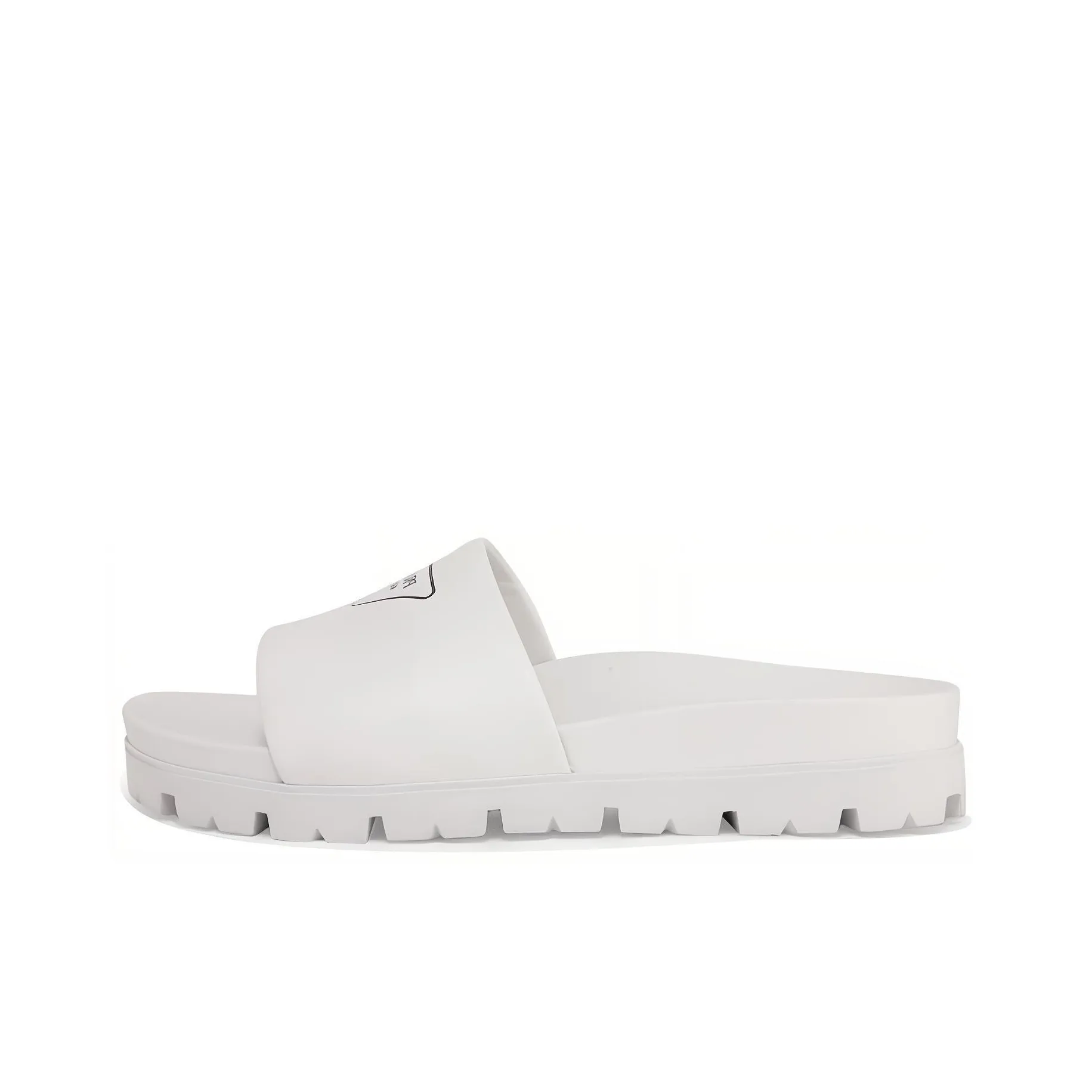 PRADA Slip Resistant Slide Slippers Men's White