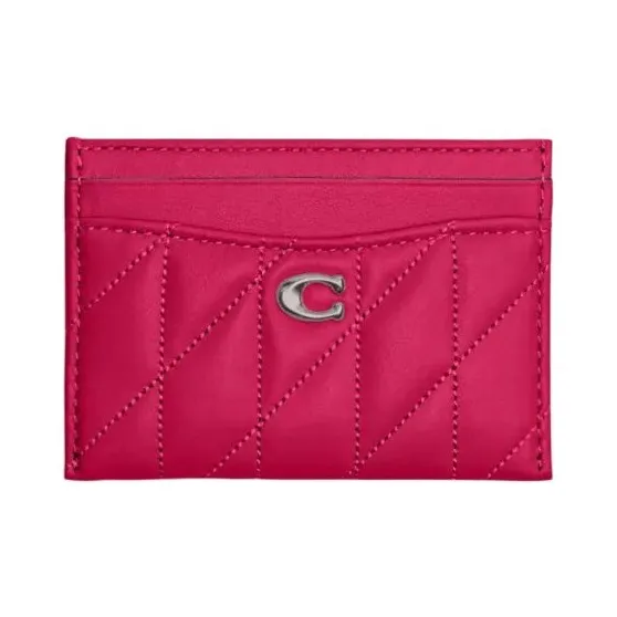 COACH Card Case Кожаный держатель для карт Мини Женский Питайя