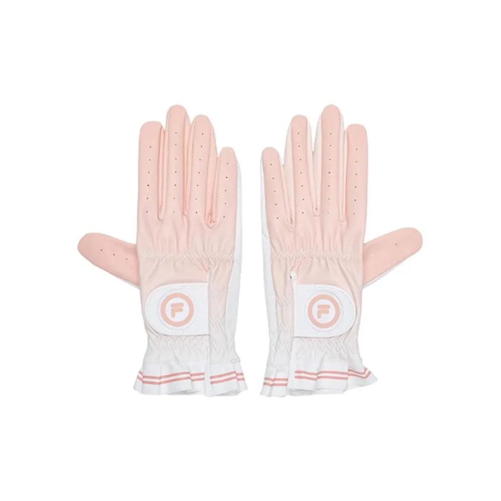 FILA Artificial Leather Свиная кожа Спортивные перчатки Женские Туманно-розовый