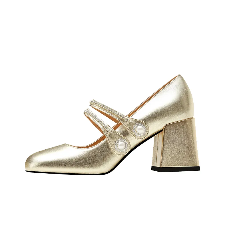 Princess Isabel Грубый каблук Туфли Мэри Джейн Женские