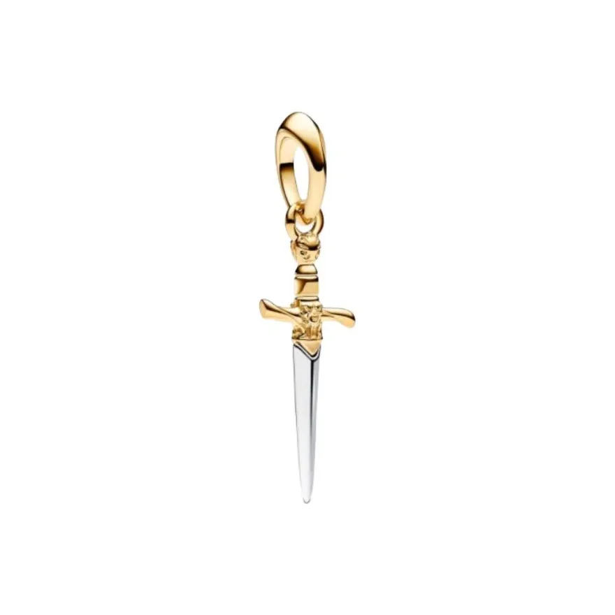 Pandora Sterling Silver With 14K Gold, Metal Charm/Pendant Unisex Gold
