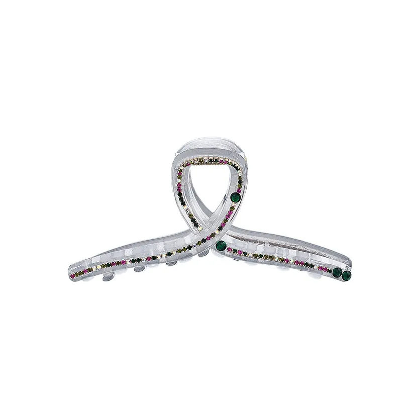 ROYALSASA Acrylic, Faux Crystal, Faux Pearl Hair Clips Women's