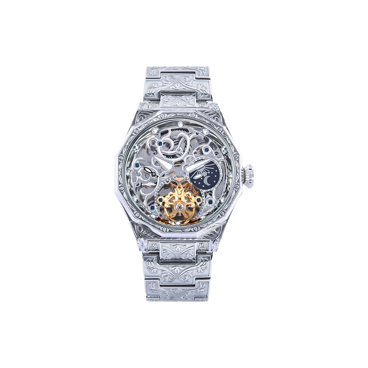 VRQ Future Series M02 Часы Автоматический Механический Механизм Часы Мужские Часы С Черепным Циферблатом