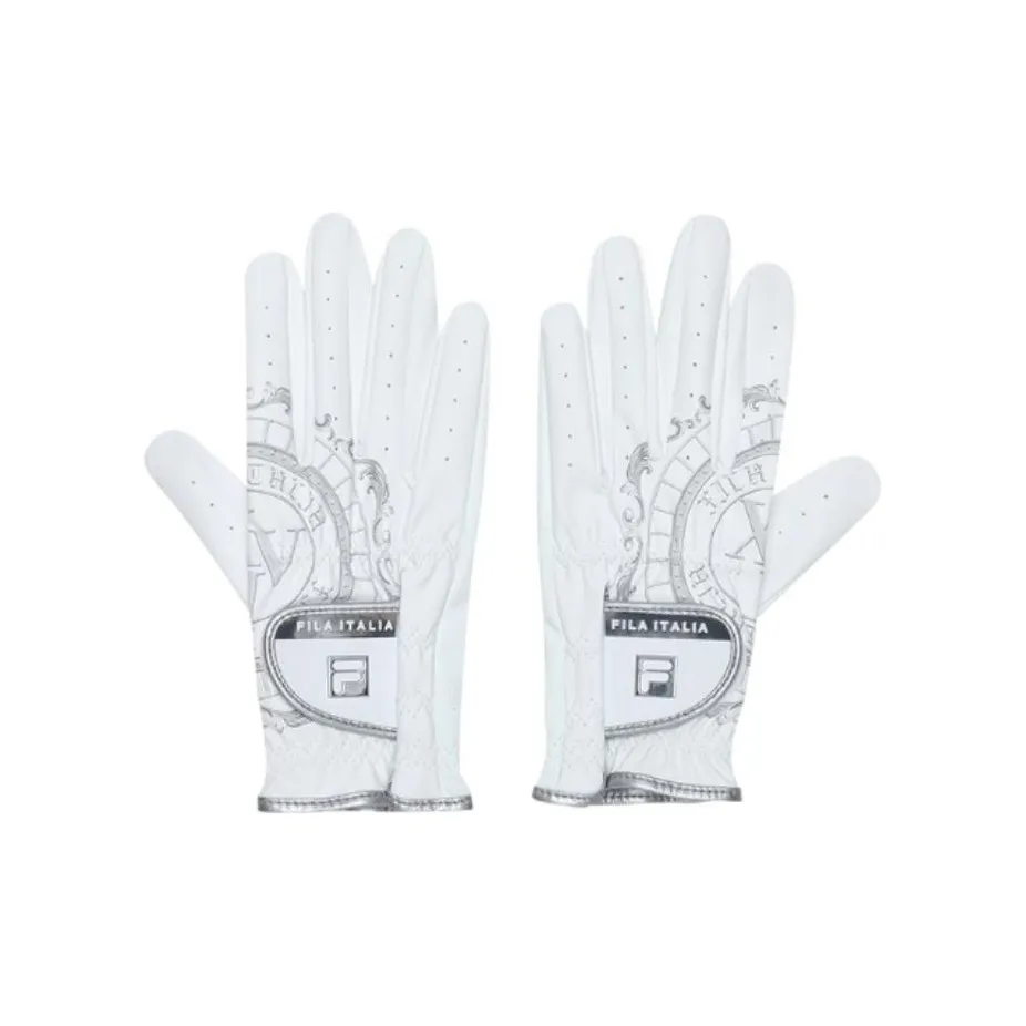 FILA Полиэстер Волокно Искусственная кожа Перчатки Женские Белые