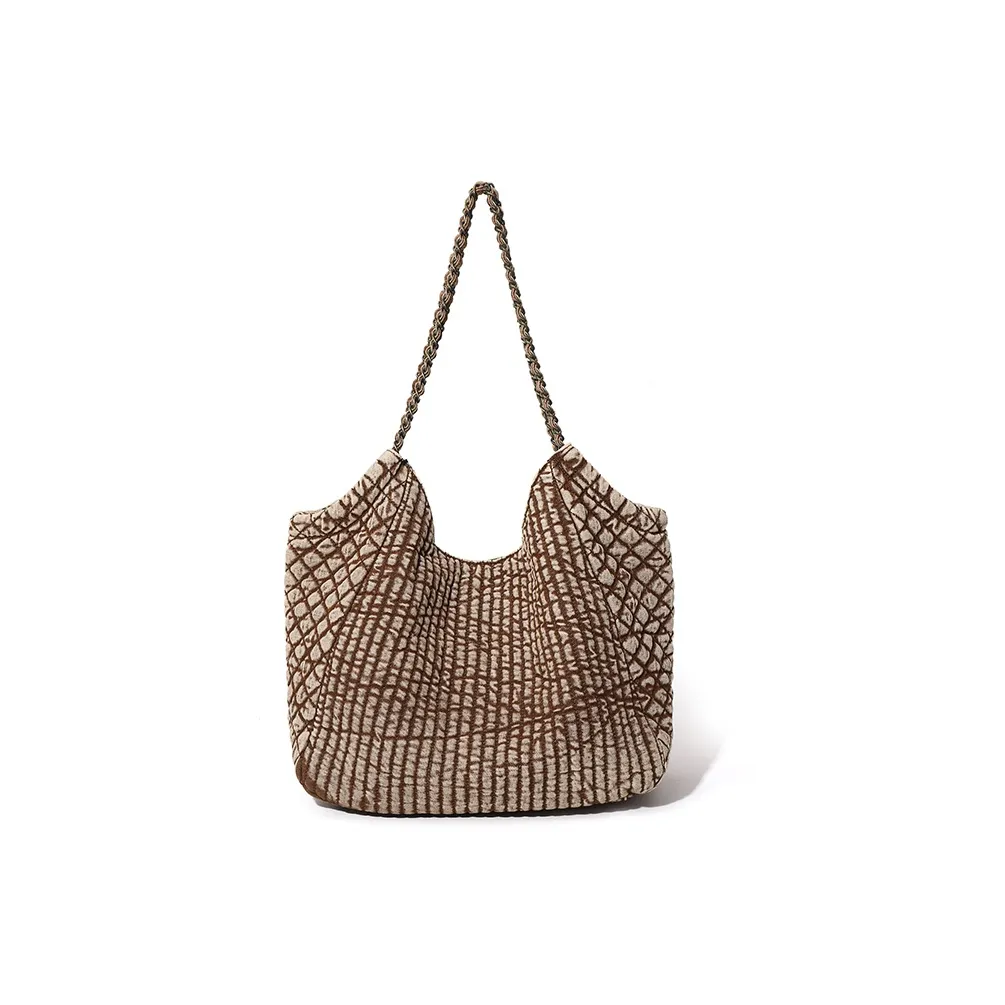 MASTER CANVAS Ткань Сумка для повседневного использования Сумка с цепочкой Сумка через плечо Стандартная Унисекс Кофейная