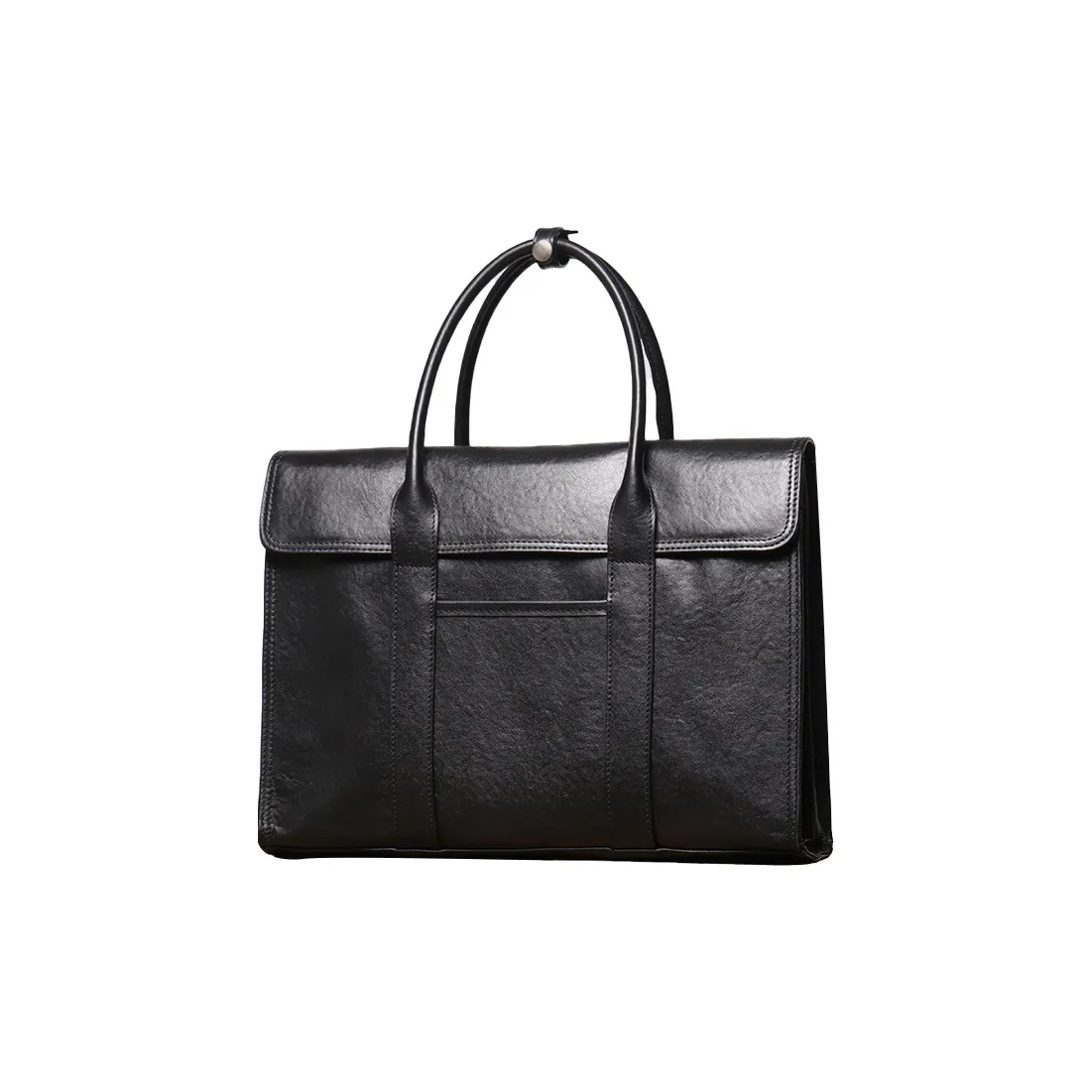 ROSEROOEN Сумка из натуральной коровьей кожи унисекс черного цвета