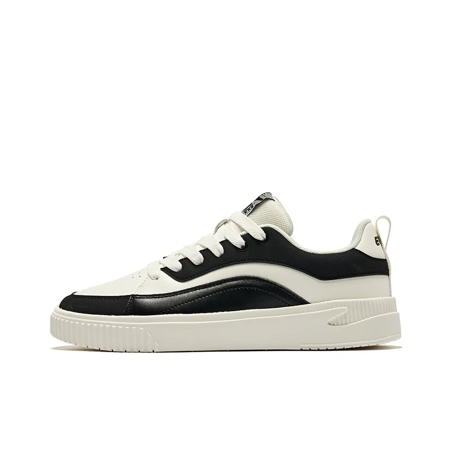 Erke Flying Goose Устойчивые к истиранию Низкие Кроссовки для скейтбординга Мужские Микрокристаллический Белый Jet Черный