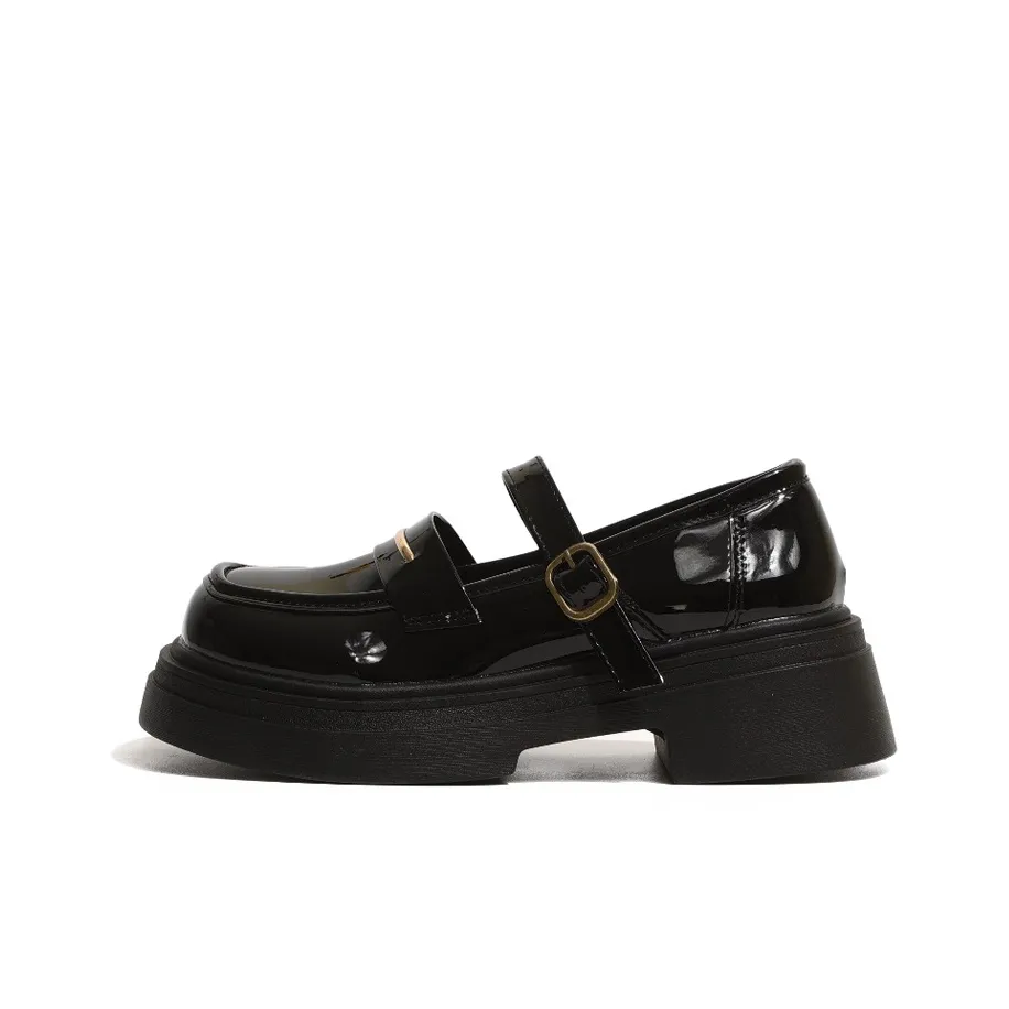 LIANGHUO Платформа Mary Jane Обувь Женская Черная