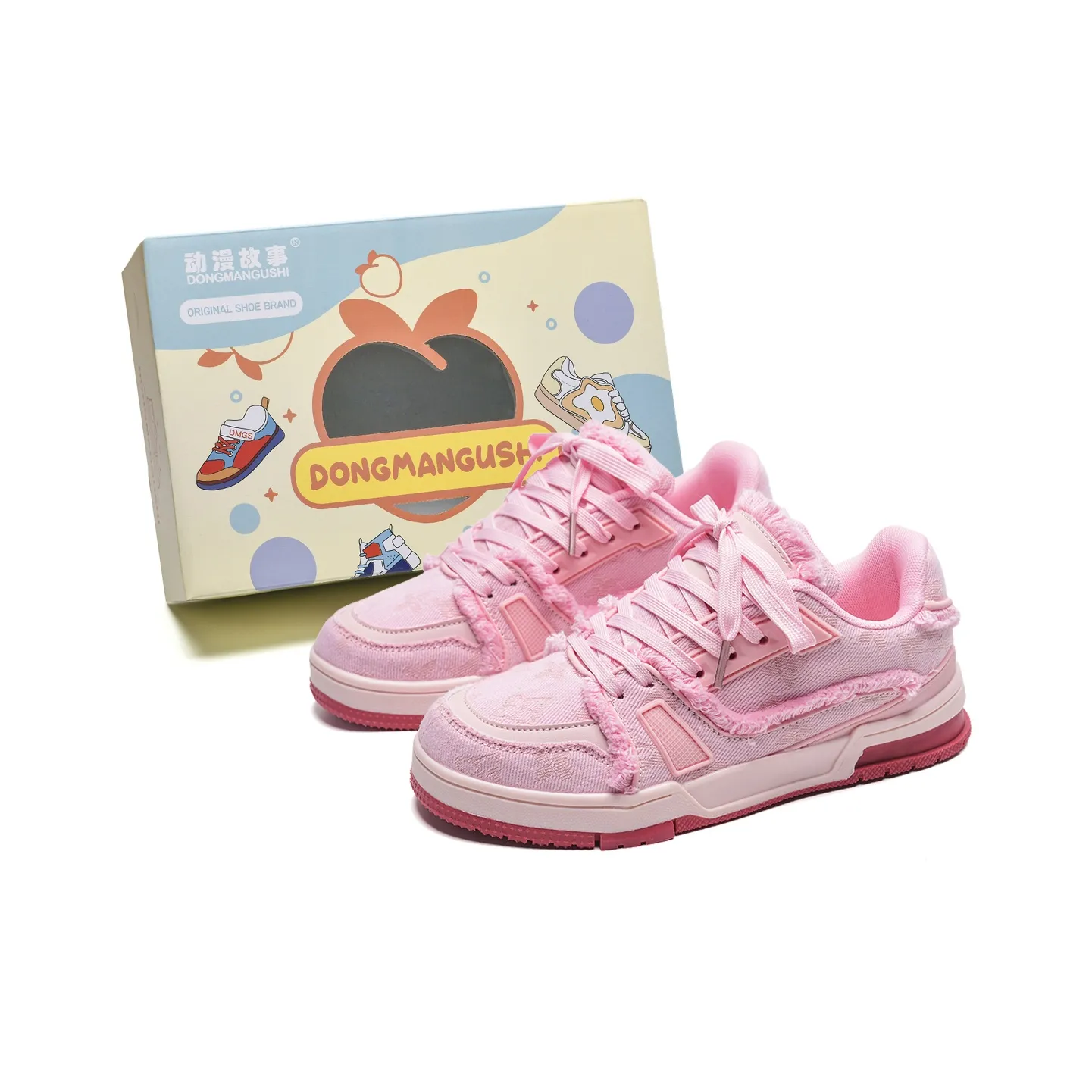 Anime Story Coverage Cushioning Lightweight Low-Top Skateboard Shoes Women's Box Included