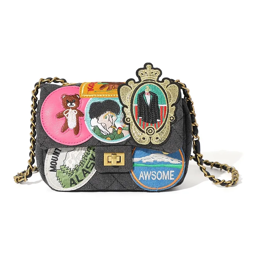 MASTER CANVAS Fabric Chain Bag Canvas Bag Crossbody Bag Small Size Unisex Multicolor