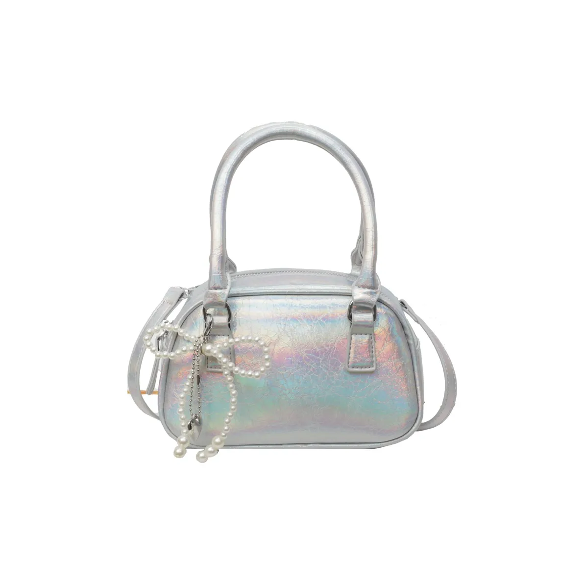 BAODIDAISHU ПУ (полиуретан) Бостон Сумка Сумка через плечо Сумка через плечо Средняя Женская Серебряный Черный Белый Красный