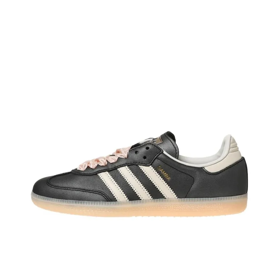 Adidas Originals Samba Og Black Pink Ribbon Laces Women's