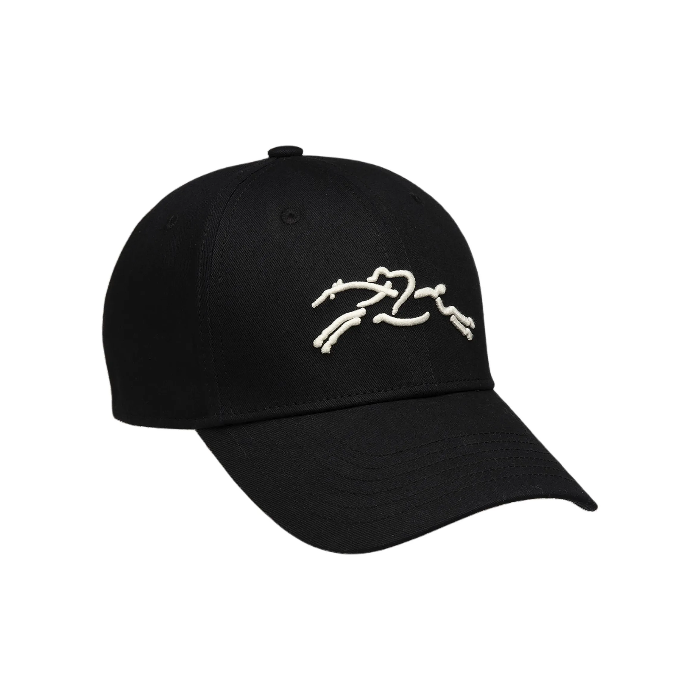 LONGCHAMP Organic Cotton Baseball Caps Women's Black