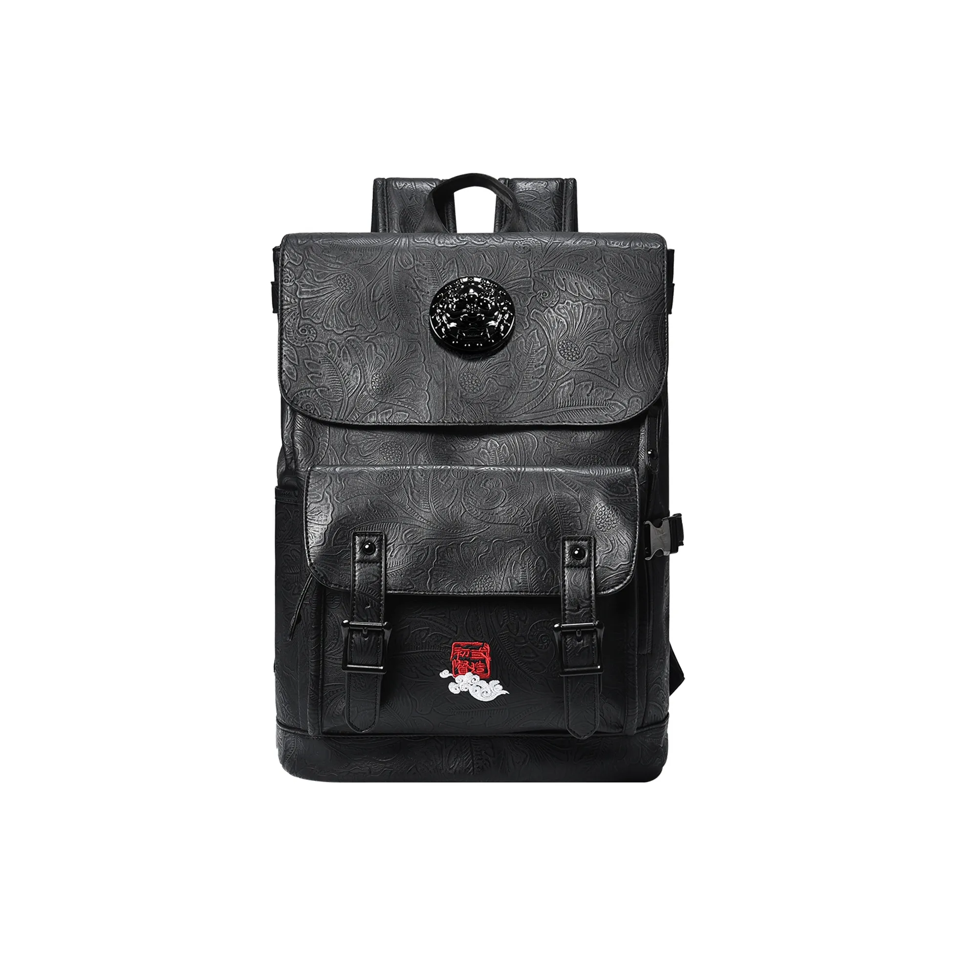 Hatsune Miku PVC Арахисовый Цветочный Повседневный Минималистский стиль Многофункциональный Коммутирование Рюкзак Стандартный Унисекс Черный