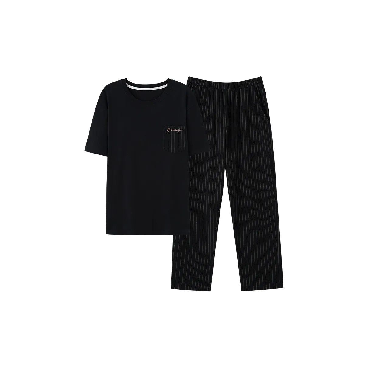 Mulong Family Pajama Set Men's Black
