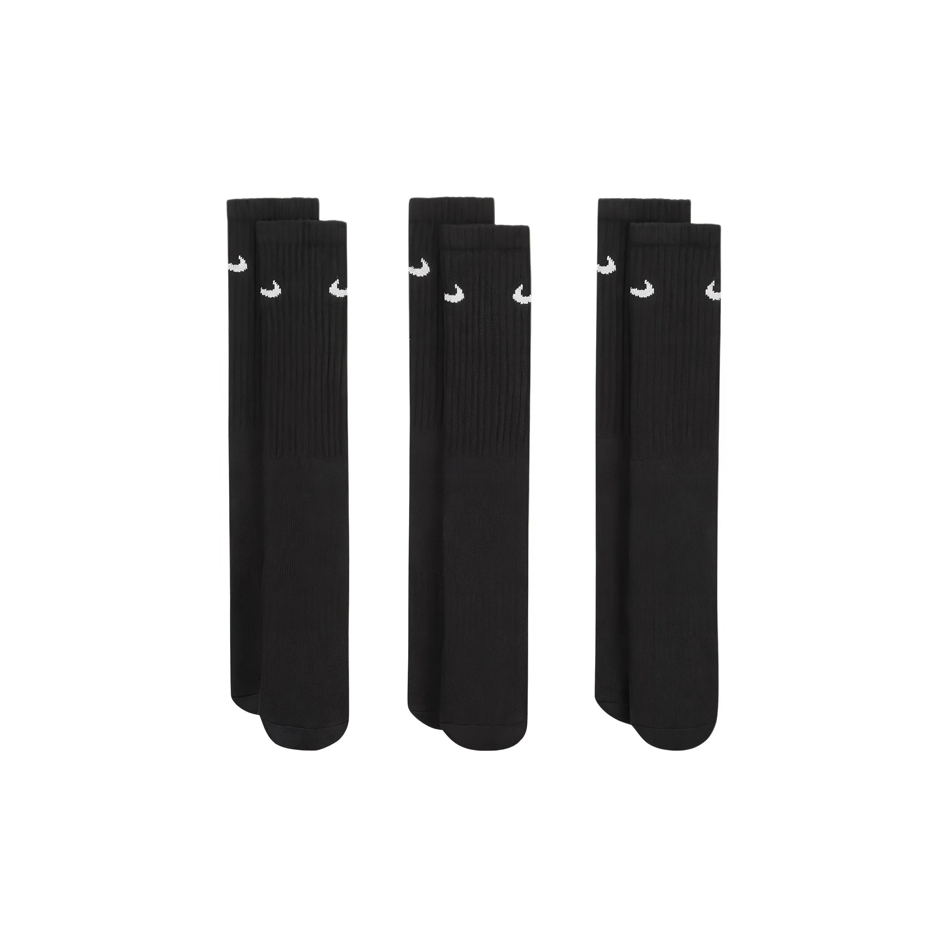Nike Mid Calf Socks Unisex 3 Pack Black/White