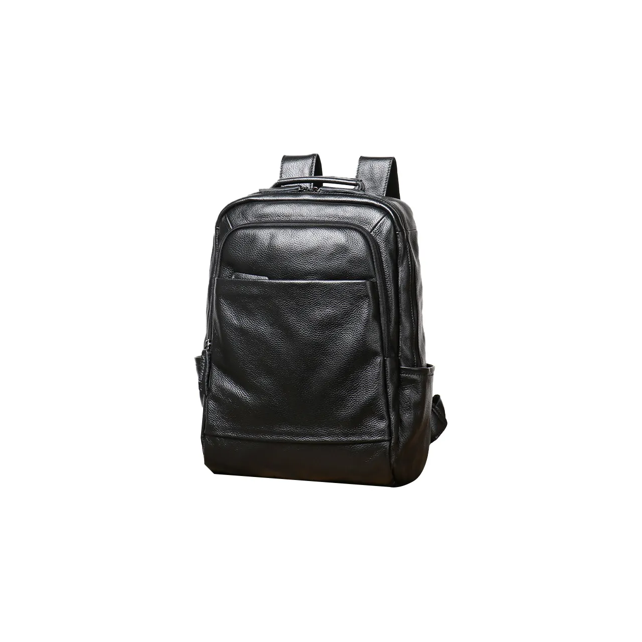 ROSEROOEN Рюкзак из крупнозернистой текстуры коровьей кожи Мужской Черный Винтажный Коричневый