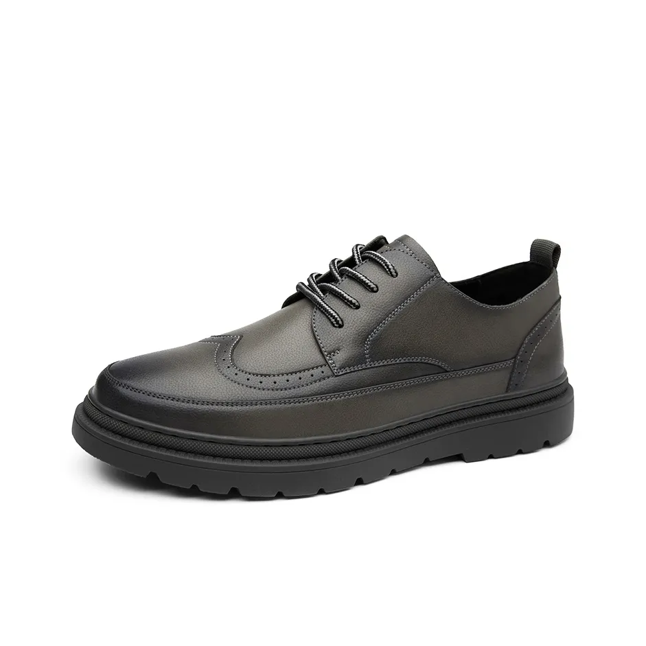 MEXICAN Men's Casual Shoes Men's Low Top Gray, Yellow