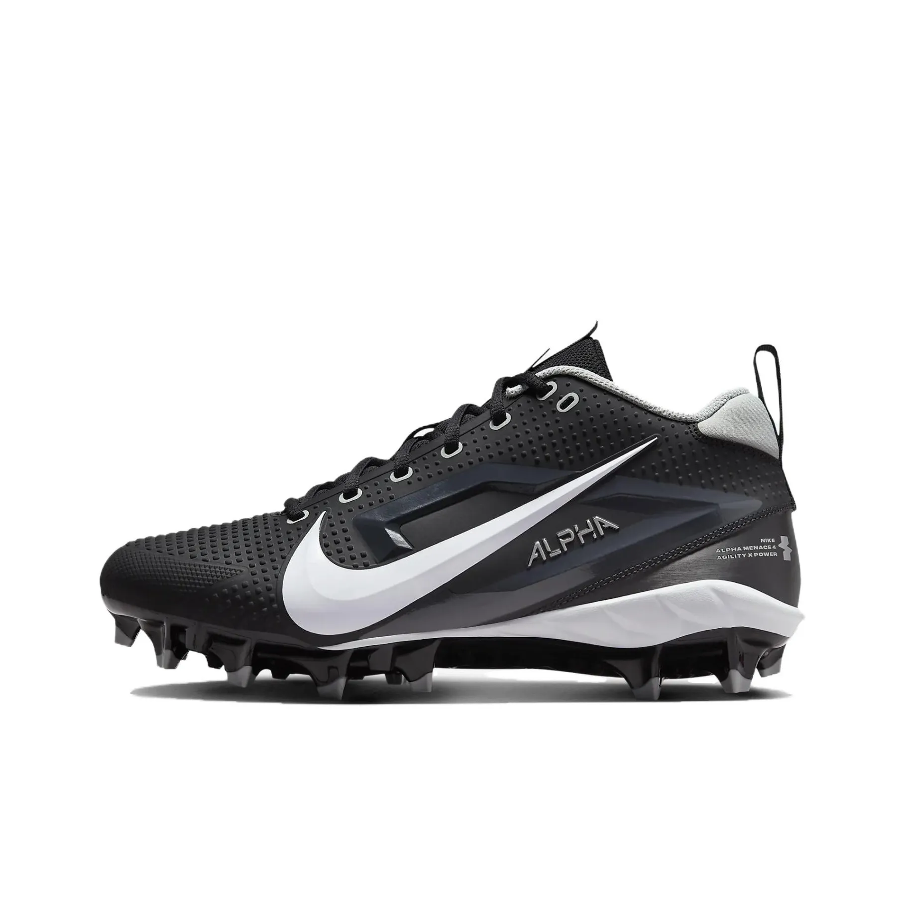 Nike Alpha Menace 4 Varsity Black Light Smoke Grey Metallic Silver White